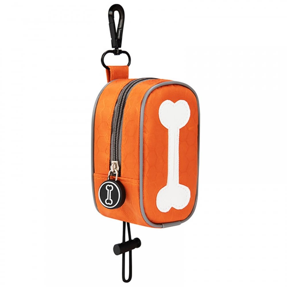 Dog Poop Bag Holder, Dog Waste Bag Dispenser w/Zipper for Dog Walking Running(No Poo Bags)