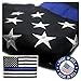 VSVO Thin Blue Line Flag 3x5 ft - Embroidered Stars - Sewn Stripes - Brass Grommets - Black White and Blue American Police Flag Honoring Law Enforcement Officers.