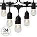 Fulton Illuminations S14 24 Bulbs Outdoor String Lights with 6 Extra Bulbs and 13 Ft Extension Cord, 48 Feet - Commercial Weatherproof Patio String Lights