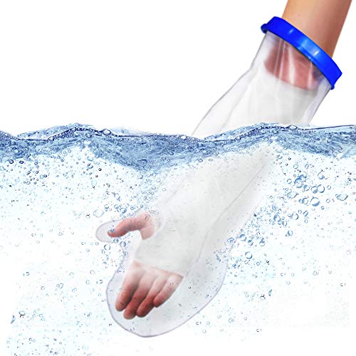 Waterproof Cast Cover For Shower & Bath - Kids Arms. Reusable 100% Sealed Water Protector Keeps Casts & Bandages Dry. Full Watertight Protection, Covers Broken Hands, Wrists, Fingers, Wounds, Burns.
