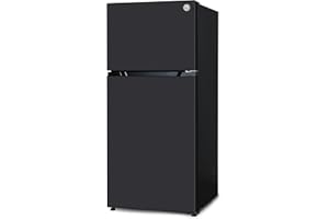 Commercial Cool 18 Cu. Ft. Top Mount Refrigerator with Ice Maker, 2-Door Refrigerator with Top Freezer, Freezer with Icemaker and Adjustable Temperature Control, Energy Star Certified, Black