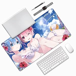 Keviners Mouse Pad レム ラム マウスパッド ゲーミング アニメ 滑り止め 防水