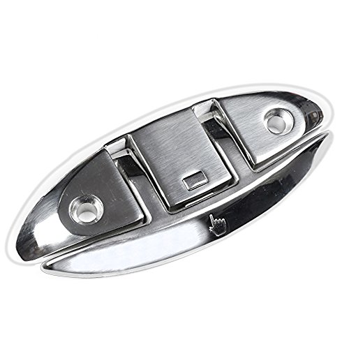 MIZUGIWA 7-1/2" Stainless Folding Cleat, Flip-up Dock Cleat
