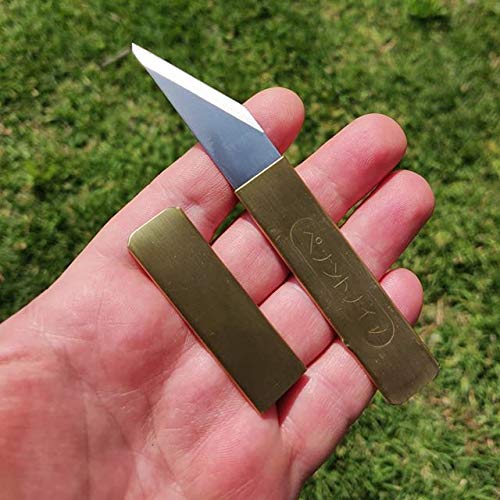 Tikusan Japanese Brass Knife (Kiridashi) for Right Hand 1Set - Thumbnail 5