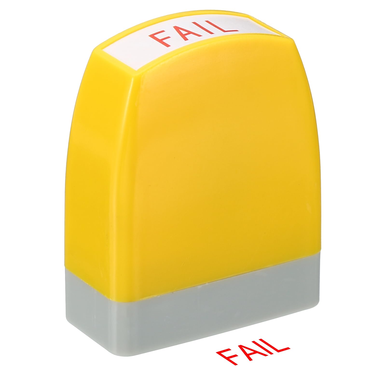 PATIKIL Fail Notice Stamp Self Inking, Red Ink Office Stamps Pre Inked Message Stamp Refillable Business Stamp, Yellow