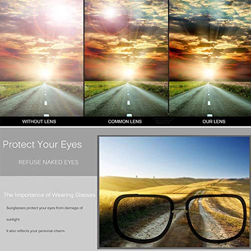 Vintage Aviator Square Sunglasses for Men Women Silver Frame Glasses Retro Brand Designer Classic Tony Stark Glaases