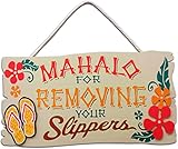 KC Hawaii Mahalo Wood Sign 16