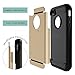 iPhone 4 Case, iPhone 4S Case, CHTech Fashion Double Layer Heavy Duty Protection Scratch Proof Armor Case Cover for Apple iPhone 4/4S (Royal Gold)