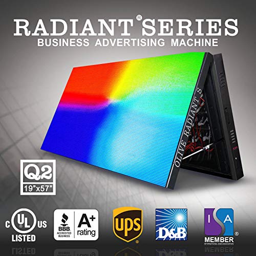 Olive Radiant LED Full Color P10 Outdoor Sign Electronic Media Message Center (19" x 53") - Thumbnail 2