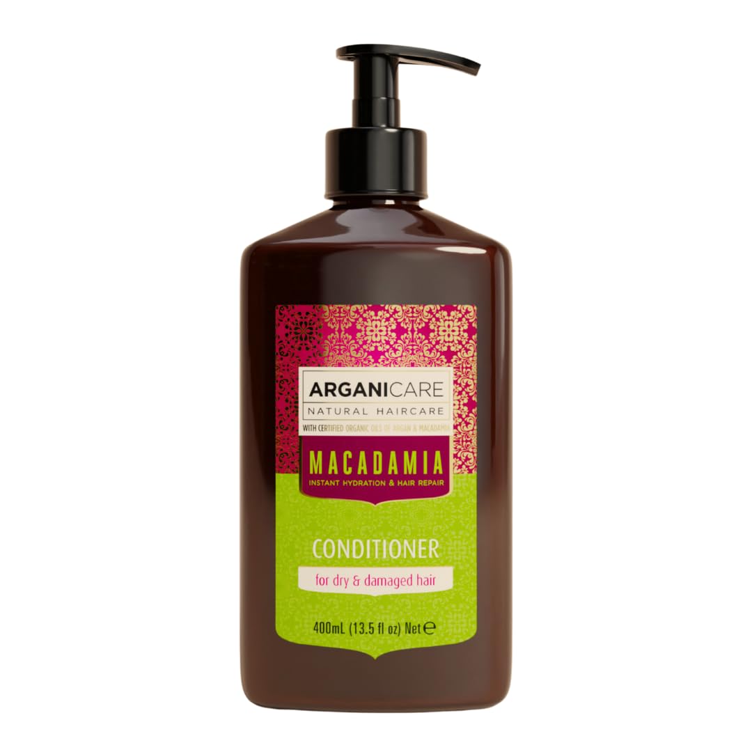Arganicare | Macadamia range | REPAIR CONDITIONER | With organic Macadamia oil | Maneuverability & Elasticity | Fight against breakage | Maintains hydration level | 400mL