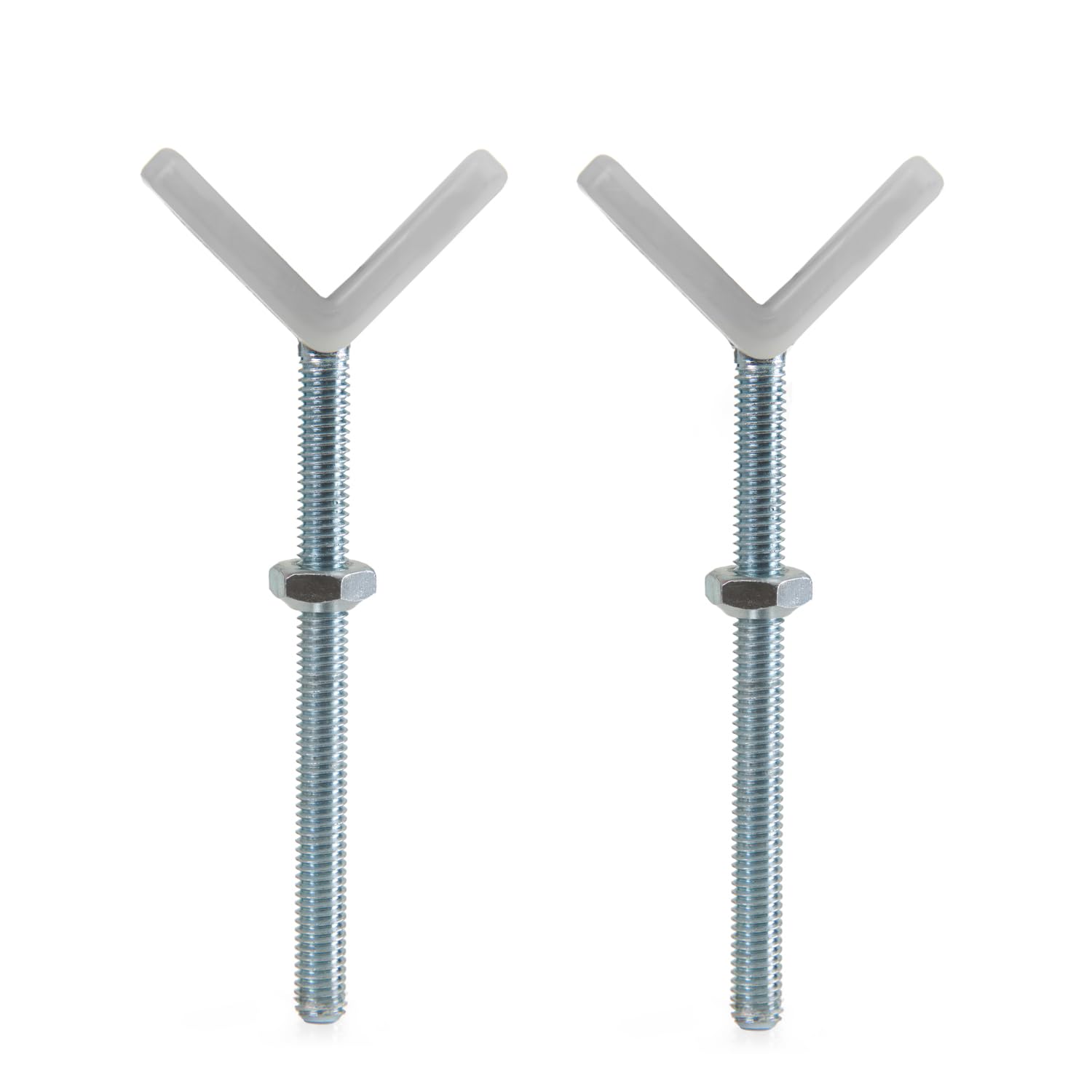 hauck Pack of 2 Y-Spindle Adapters for Safety Gates, White - No-Drill Banister Attachment for Round Rails up to 6 cm, Compatible with Pressure-Fit Baby & Pet Gates and M10 Thread Models