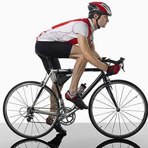 AutoWT Bike Frame Bag, Bicycle Triangle Bag Front Tube Water Resistant Waterproof Cycling Pack Strap-On Saddle Pouch Storage Bag for Mini Bike Pumps Repair Tools Road Mountain Bike(1.5L)