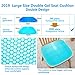 serene freestyle Gel Seat Cushion,Double Thick Seat Cushion, Multi-Use Seat Cushion Super Breathable Gel Cushion for Car, Office Chair, Wheelchair (Light Blue)
