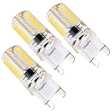 ZEEFO G9 LED Bulbs 3 Pack, Dimmable 4 Watt Warm White 3000K Bi-pin Base Silicone LED Replacement Bulb, AC 110V for Interior Lighting, Ceiling Fan Light Fixture, Chandeliers, 4014-Warm White