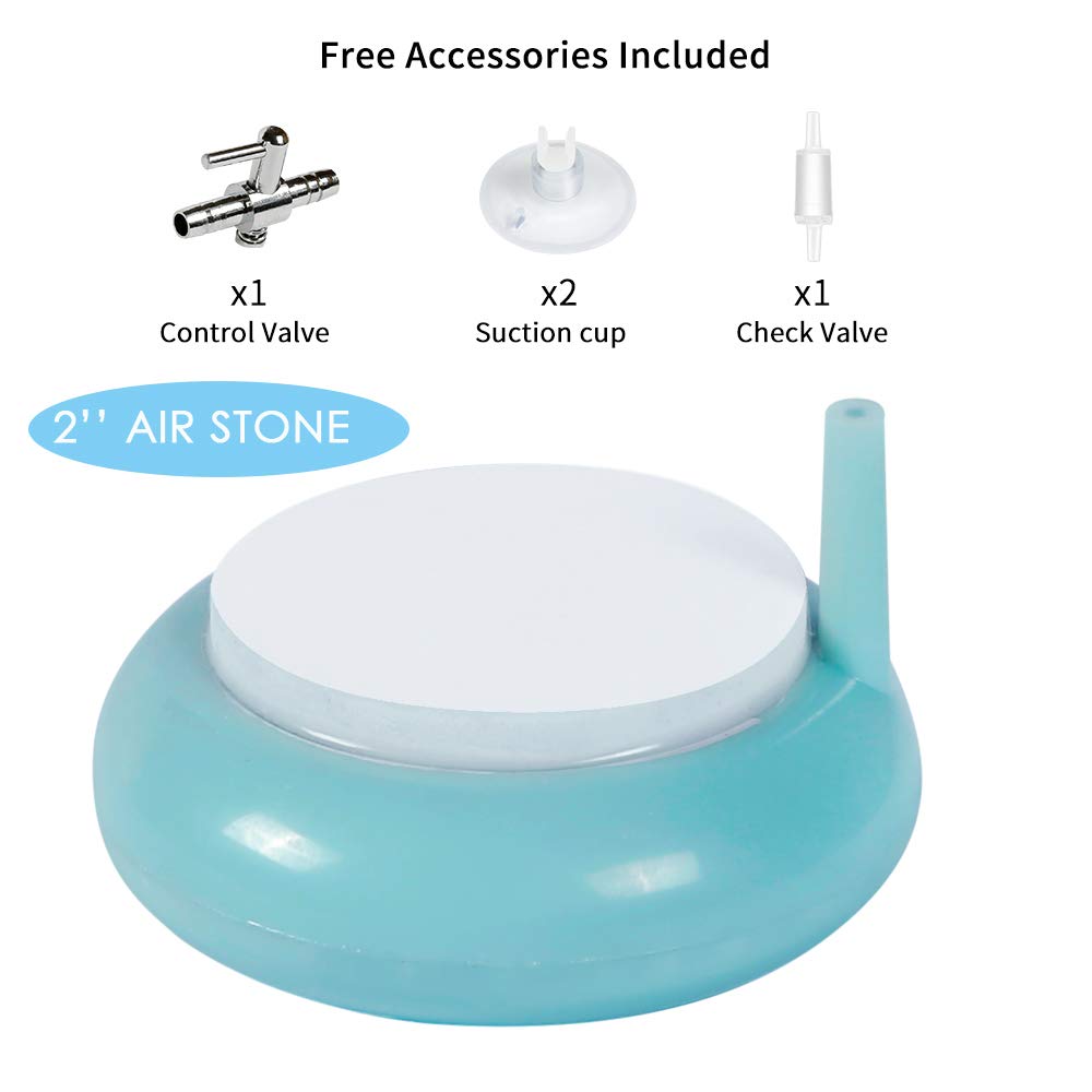 hygger Aquarium Bubble Kit Nano Air Stone Disc, Fish Tank Bubbler