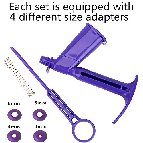 JKJF 4 Pcs Plastic Pearl Applicator, 4 Different Sizes Cake Pearl Applicator Tool for Extruder Sugar Balls Craft, Cake Baking Decoration