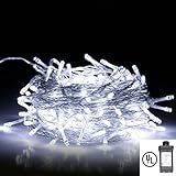 BIENNA String Lights, Plug in 200 LED 30M Multi Color Starry Fairy Lighting [8 Modes] [Waterproof] for Home Xmas Wedding Party-Cool White