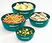KitchenAid KC176BXDTA Classic Prep Bowls with Lids, Set of 4, Deep Teal