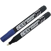 Diwimiki Large Invisible Ink Marker,Medium Tip 2MM Water Based Invisible Securitas Uv Pen for Paper,Skin,Wood,Leather,Plastic,Cloth,Ceramics, Glass, Metal - Pack of 2