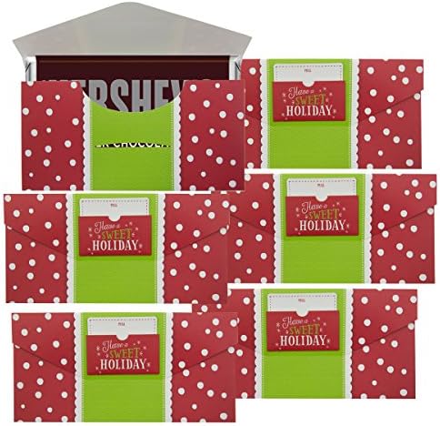 Set of 6 Giant Candy Bar Gift Box Holders Gift Card Envelope Sleeve Holiday Present
