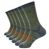 Enerwear 6P Pack Men's Merino Wool Blended Blister Free Trail Socks