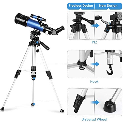 TELMU Telescope, 70mm Aperture 400mm AZ Mount Astronomical Refracting