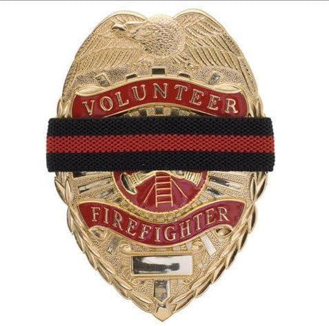 IM Survival Thin Red Line Mourning Band Stripe Black Firemen Fire Fighter Rescue Badge Shield Funeral Honor Guard Strap 1/2"