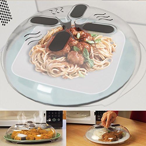 Microwave Cover, Seestar Magnetic Hover Cover Microwave Splatter Cover Microwave Plate Guard Lid With Steam Vent 11.5 Inch