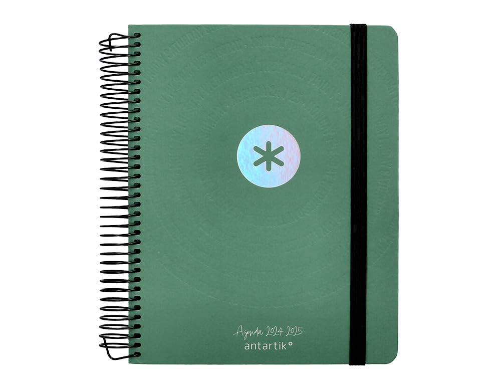 Anartik Academic Diary Year 24-25 Year Course Collection Minimal Green Day Page DIN A5