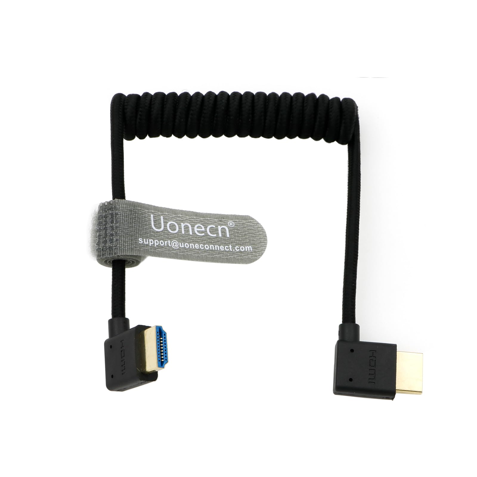 Uonecn 8K 4K HDMI to HDMI 2.1 Cables for Atomos Ninja V, 3D HDR 1080P HD eARC, 48Gbps High Speed Coiled HDMI Cord for Sony A7iv FS5| FS7, for Z CAM E2, for Canon C300 Cameras Retractable Cable