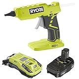 Ryobi Glue Gun P305 with Charger & Lithium-ion battery P128 (Renewed)