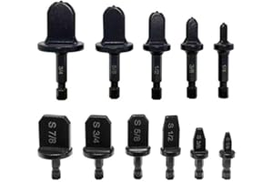 HOZZWHOO 11pcs HVAC Repairing Set Air Conditioner Copper Tube Expander Swaging Tool Manual Pipe Swage Expander Drill Bit with 1/4'', 3/8'', 1/2'', 5/8'', 3/4'', 7/8' Bits
