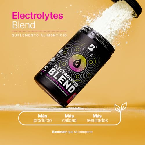 Electrolitos de 60 Servicios Sin Azúcar con 1000mg de Citrato de Potasio, Citrato de Magnesio, Citrato de Calcio, Sodio, Zinc. B Life Electrolytes Blend (Fruit Punch)