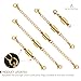 BEADNOVA Necklace Extender Assorted Jewelry Extention Set with Screw-on for Women (5pcs, 1.5-6 Inches, Gold)