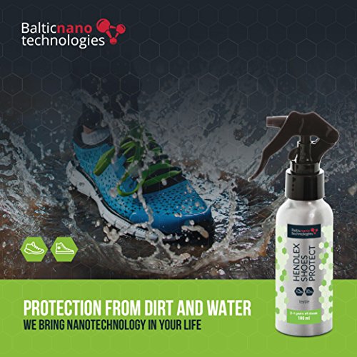 Hendlex Waterproof Stain Resistant Nano Coating Nubuck Suede Protector Shoes Protect Hydrophobic Spray 100ml (For Textile Shoes)