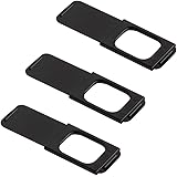 C-Slide Webcam Cover 3 Pack - Thin Sliding Laptop Cam Blocker, Black, 1.5” x 0.5” and 1.5mm Thick - Thin Cam Slide Blocker fo