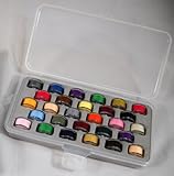 Bobbin Box Organizer with 28 Bobbins Threaded with Assorted Color Thread