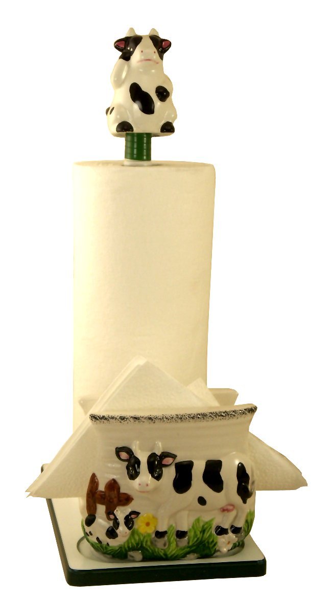 cow kitchen paper towel holder and napkin holder Amazon.co.uk Kitchen