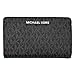 Michael Kors Jet Set Travel MK Signature Slim Bifold Wallet in Black,Medium
