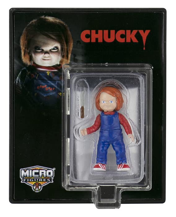 World's Smallest Universal Horror Micro Figures, Series 1 Includes: Hellboy, Chucky, and Mike Meyers from Halloween. Collect Them All! Each are Sold Separately. Styles Selected at Random