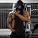 Magiftbox Mens Workout Hooded Tank Tops Sleeveless Gym Hoodies with Kanga Pocket – Cool and Muscle Cut T187_black_US-L/ASIAN XL