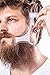 Beard Shaping Tool Liner Template by Sharpiz | Transparent Stencil Comb Shaper for Styling with Trimmer, Razor or Clippers | The Perfect Gift Including a Lineup Pencil & Grooming Guide
