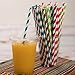 Party Bargains Paper Straws | Disposable & Reusable Assorted Rainbow Stripe Drinking Large Straw | Perfect for Juices, Shakes, Smoothies, Party Supplies, Arts & Crafts | 150 Pack