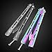 LOVIZA Practice Butterfly Knife, Balisong Trainer Stainless Steel Butterfly Knife Training Practice Comb Unsharpened Blade (Gray)