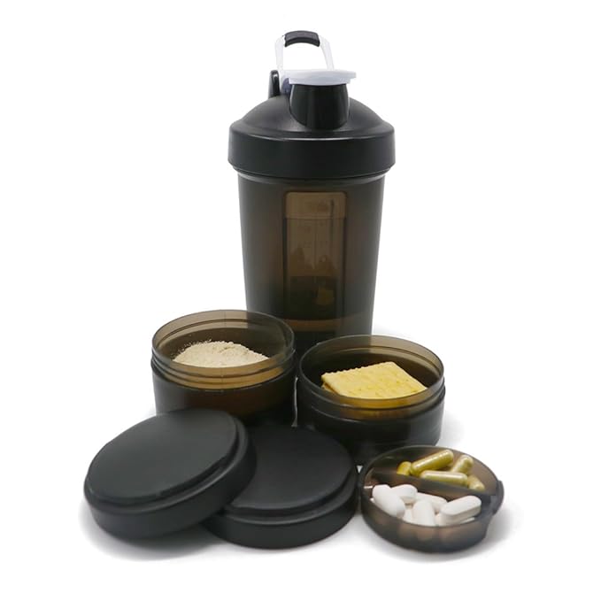 Botella de afeitadora de polvo de proteínas deportivas, 3 en 1 de ...