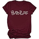 Cute Dinosaur Graphic T Shirt for Women Dino Trendy Mama Saurus Short Sleeve Casual Animal Lover Gift Girl Holiday Tee