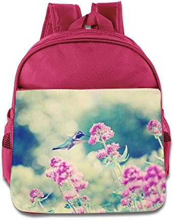 Hummingbirds Birds Flowers Branches Kids Book Backpack Bags Boys Girls School Bag Outdoor Pink