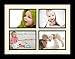 ArtToFrames Collage Photo Frame Single Mat with 4-5x7 Openings and Satin Black Frame.