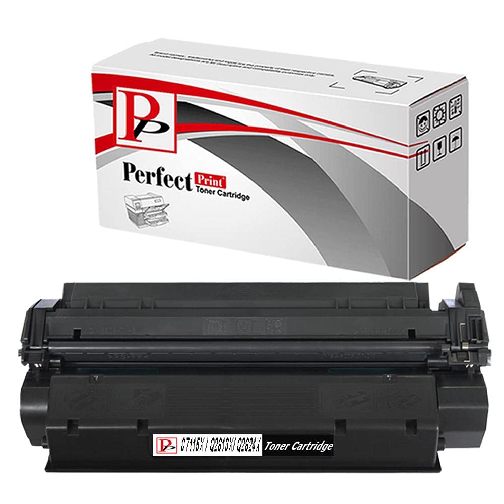 PerfectPrint Compatible Toner Cartridge Replacement for HP LaserJet 1000 1000W 1005 1005W 1200 1200N 1200SE 1220 1220SE 3080 3300 3300MFP 3310 C7115X / 15X (Black)