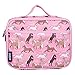 Wildkin Kids Insulated Lunch Box – Durable and Reusable for School & Travel - Horses in Pink